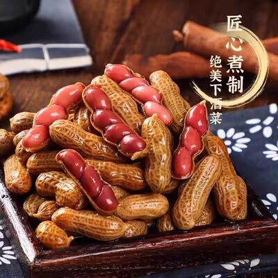 五香卤煮花生500g水煮卤水带壳卤味花生米卤汁开袋即食零食下酒菜