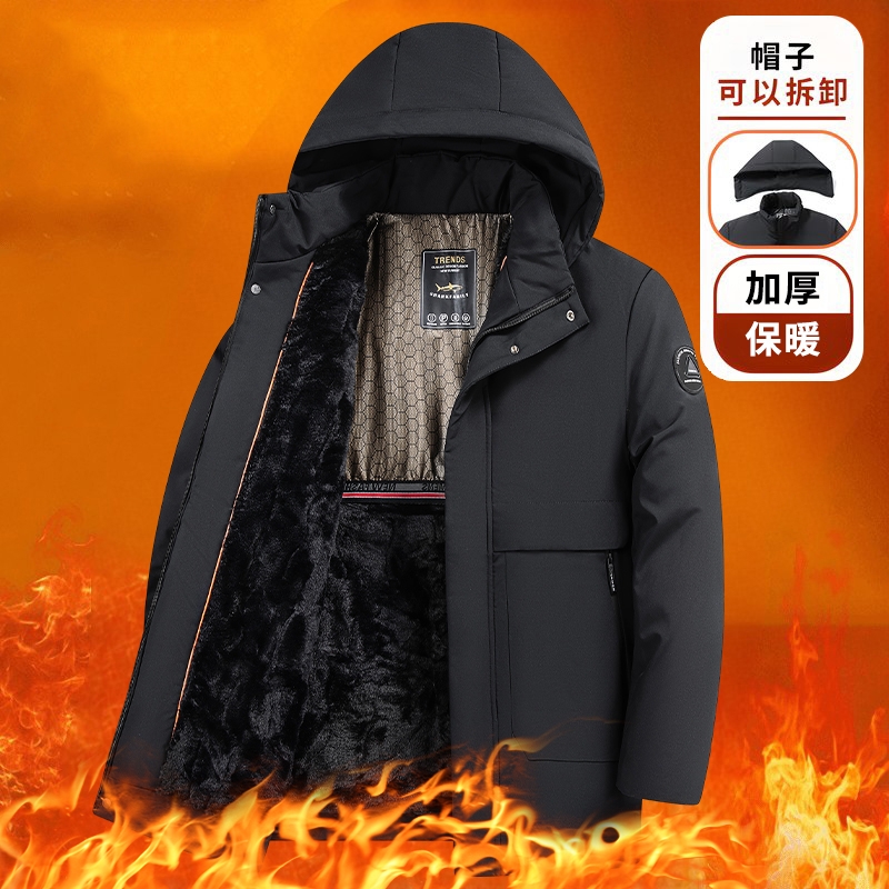 中年爸爸冬季外套商务休闲棉服