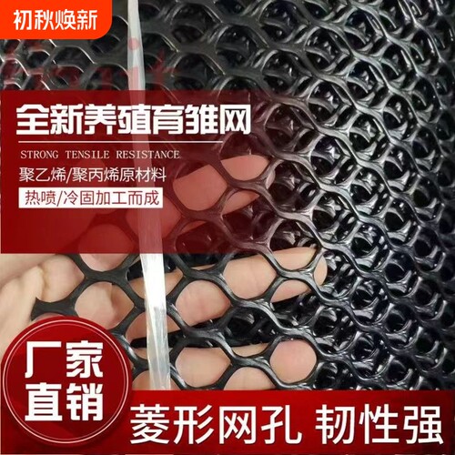 黑色窗台防掉网塑料阳台防护网儿童安全网阳台围栏网猫咪塑料网格