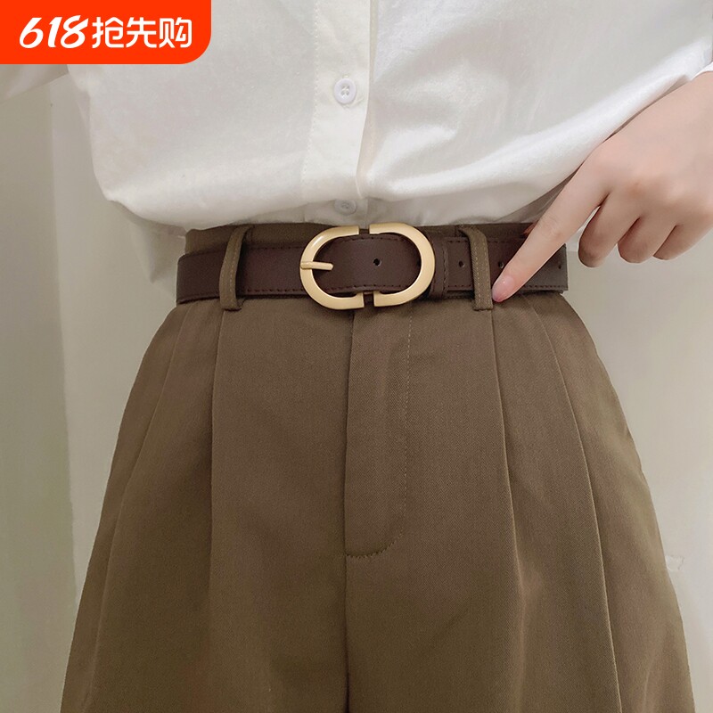 宽皮带女百搭棕色ins风潮2026年裤带牛仔裤女士裤腰带高级感装