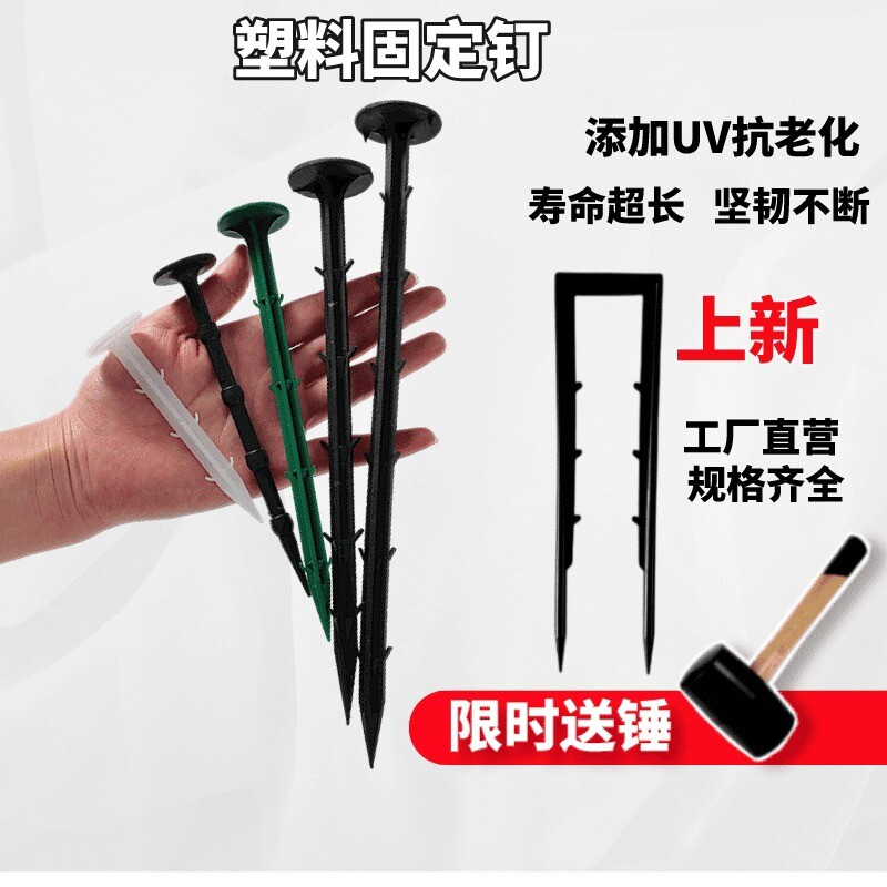 耐用防草布地钉加粗园艺塑料地钉图片