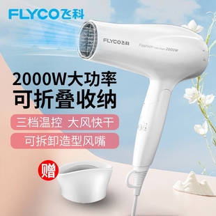 Flyco 飞科电吹风机大功率不伤发可折叠护发吹风筒宿舍学生家用