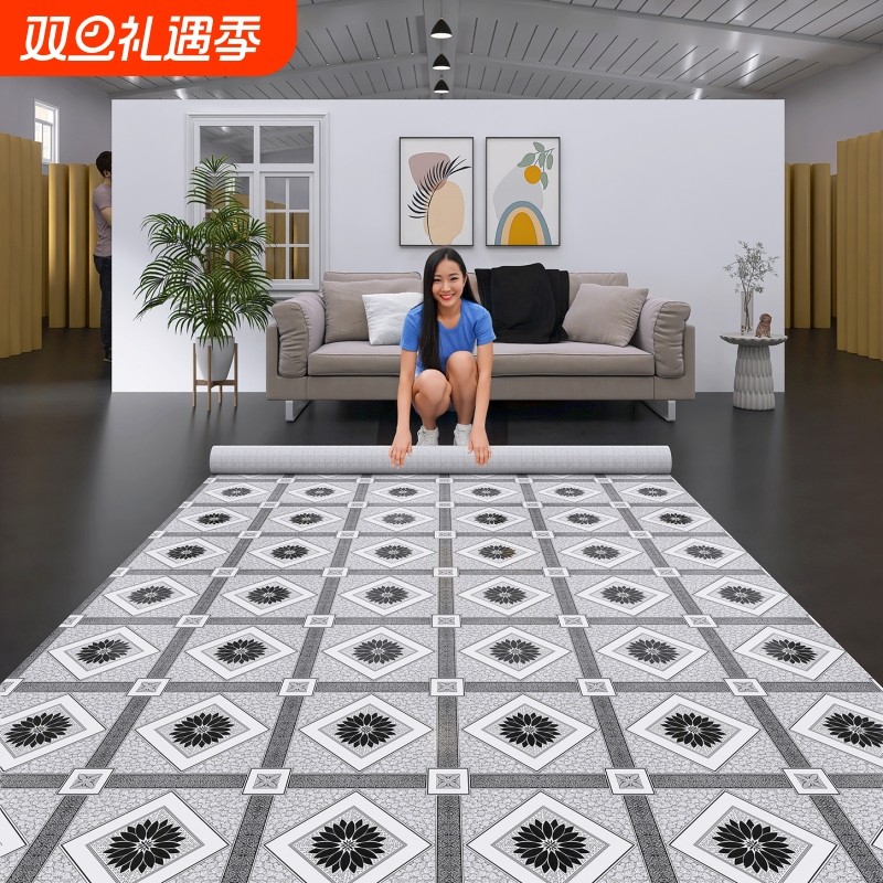 地板革水泥地直接铺加厚耐磨防水PVC地板贴纸翻新塑胶家用地胶垫