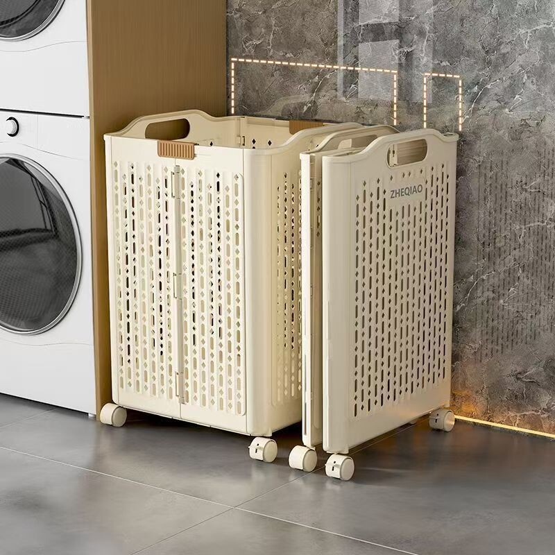 脏衣篮家用可折叠脏衣篓卫生间浴室大容量收纳篮带轮脏衣服耐用