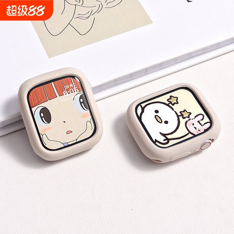 适用applewatchs9手表硅胶保护壳