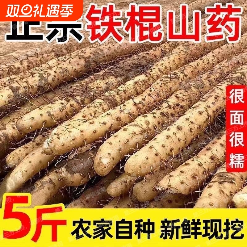 河北正宗铁棍山药5斤新鲜山药软糯香甜产地直发宝宝辅食蔬菜