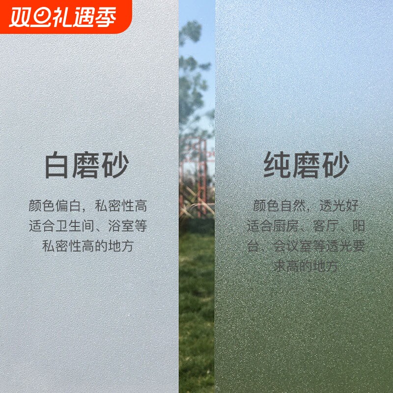 窗户卫生间贴膜透光不透明