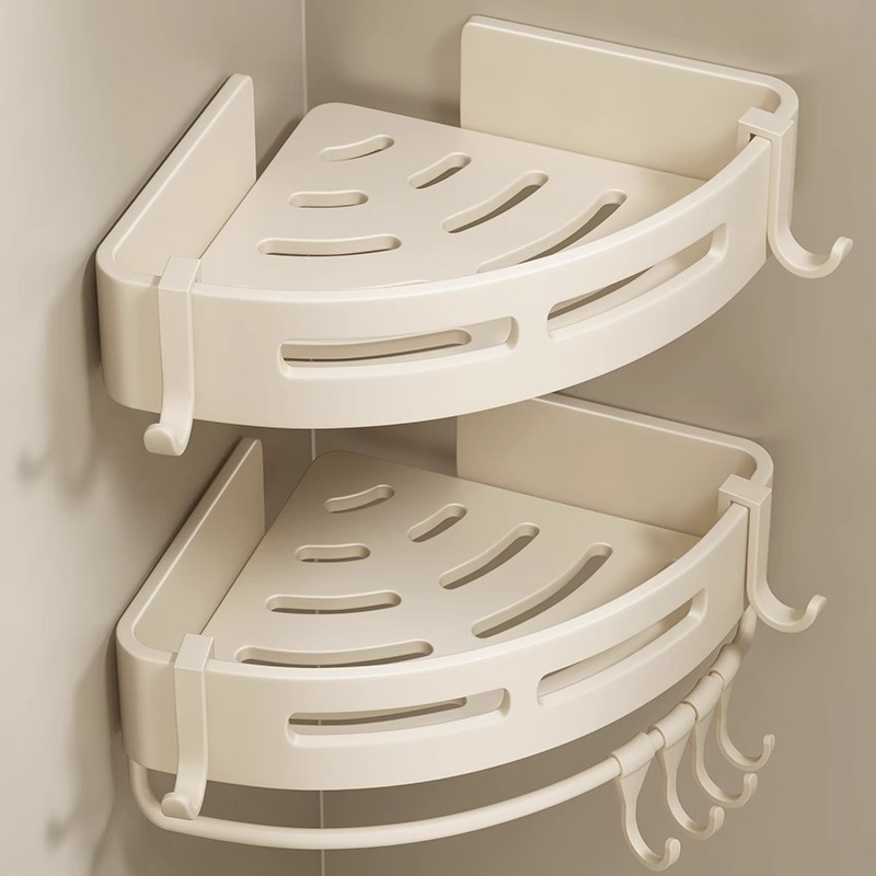 免打孔卫生间三角篮浴室置物架厕所墙上收纳架子吸盘墙角沐浴露