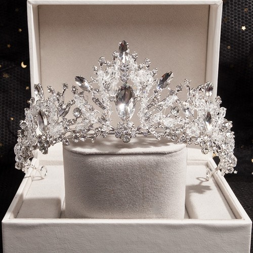 皇冠头饰公主儿童生日银色女童发箍演出走秀王冠女孩水晶韩版发饰