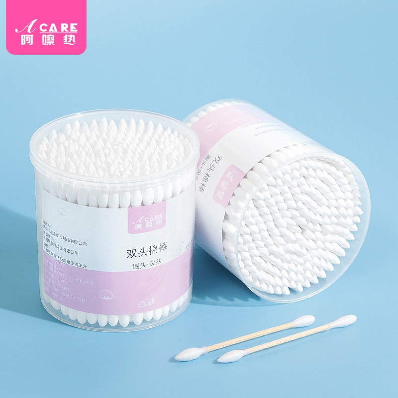 棉签/日用/罐装AB1sn0-圆头尖头棉签挖耳朵化妆口红卸妆用棉棒