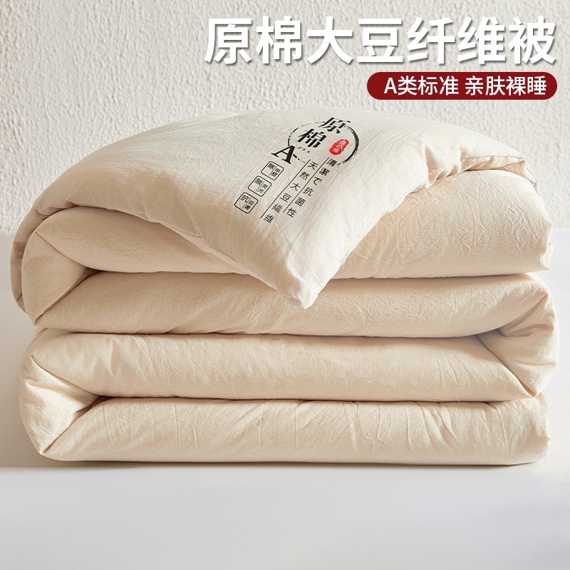 无印良品大豆纤维被子被芯四季通用冬天加厚保暖冬被单人棉被棉花