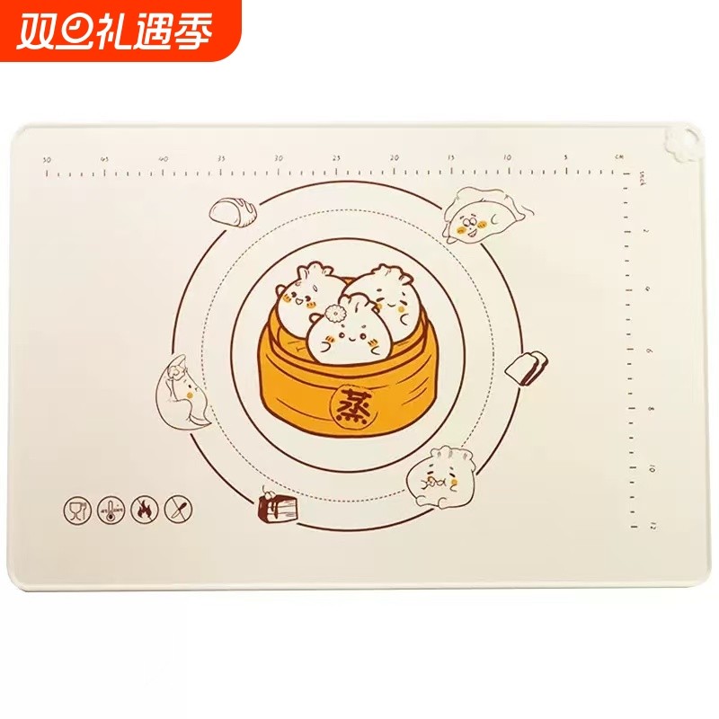 大号加厚卡通硅胶揉面垫包饺子擀面垫面板和面垫子家用烘焙案板垫