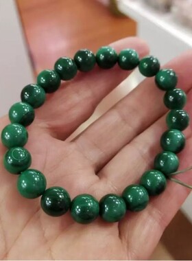 天然晶湖孔雀石手串女手链