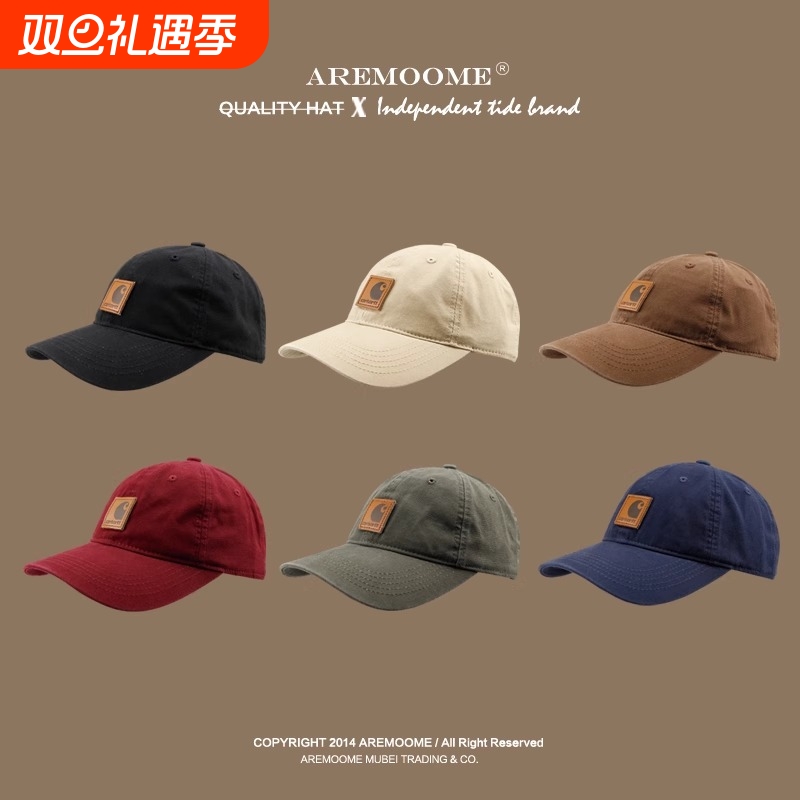 carhartt帽子女卡哈特棒球帽遮阳帽工装水洗做旧软顶鸭舌帽男宽檐