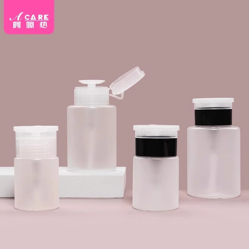 分装瓶/按压B1vo0-卸甲水空瓶按压式卸妆水乳液美甲按压便携旅