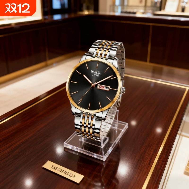 瑞士同款青少年初高中学生手表男款简约潮流全自动机械防水石英表