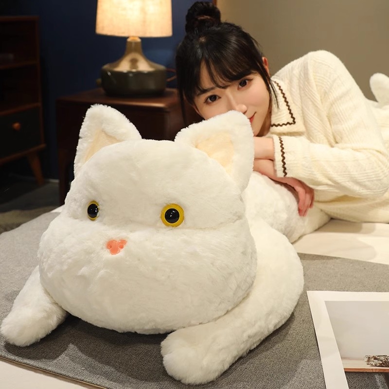 猫咪抱枕公仔女生睡觉长条枕小猫布娃娃玩偶可爱毛绒玩具礼物