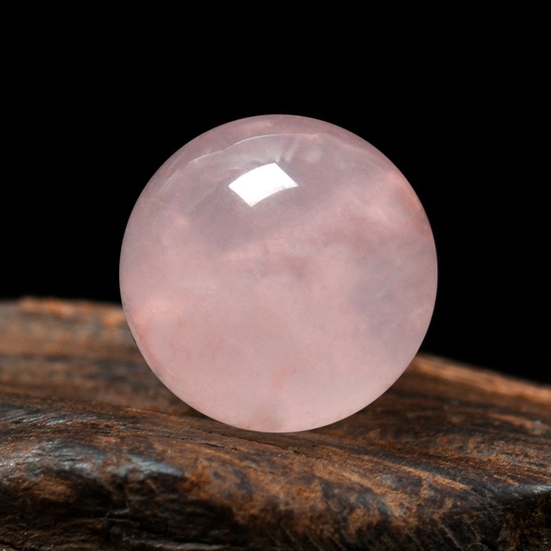 7A天然粉晶粉水晶散珠马粉多宝散珠圆珠半成品果冻diy手链女饰品