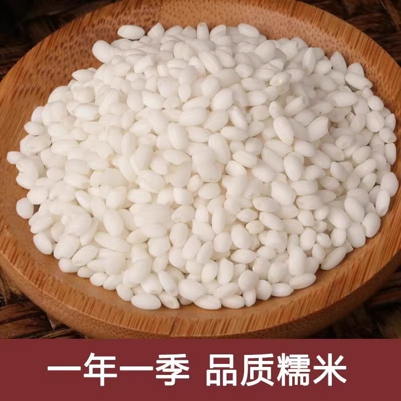 圆糯米农家自种白江米包粽子五谷杂粮米做糍粑甜酒饭团寿司杂粮