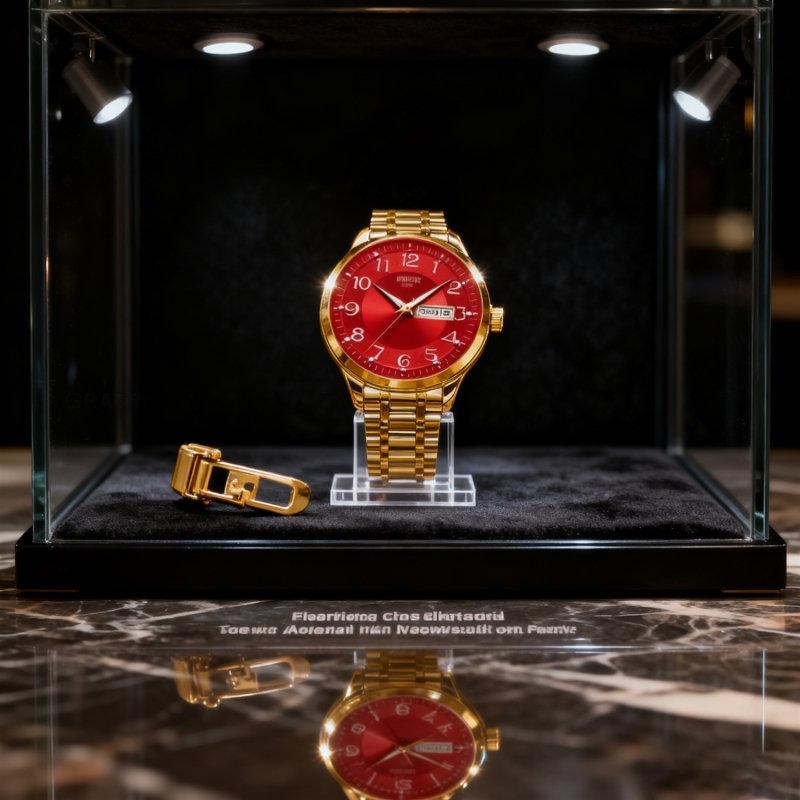 手表男款机械风全自动防水高级感全自动男表数字双日历防水腕表男