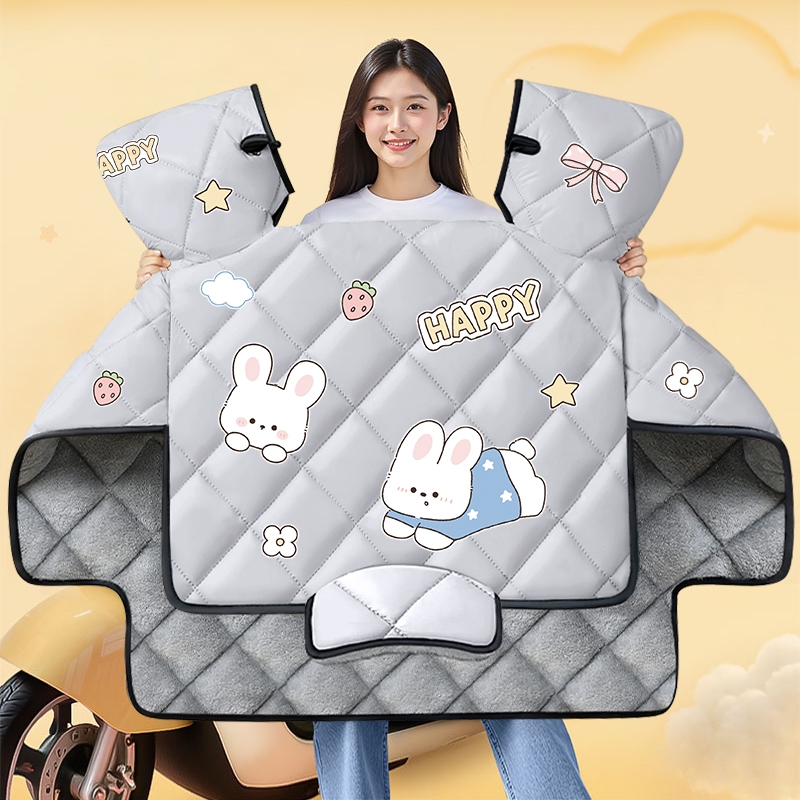 电动车挡风被通用冬季加绒厚防水