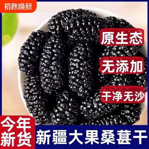 新疆桑葚干野生黑泡水泡酒桑椹果免洗桑葚枸杞桑椹子水果花青素