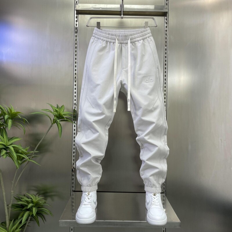 2025秋冬季新款工装裤字母钢印束脚裤弹力休闲裤户外裤男士运动风