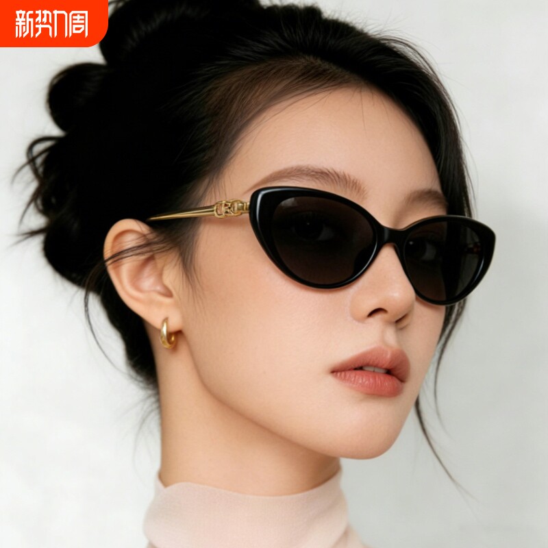 时尚新款猫眼墨镜女款偏光遮阳显瘦潮流防紫外线驾驶高清太阳眼镜