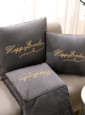 加厚车载抱枕被子两用车用四季通用二合一靠枕午睡毯办公室午休