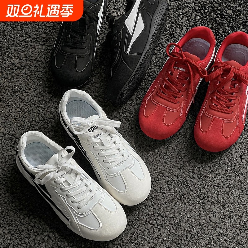 赛车鞋/经典黑色德训鞋男新款百搭原创小众鞋子男休闲鞋