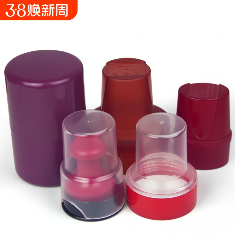 印章盒单个独立章盒便携式电子印章圆形收纳盒塑料透明人名章法人章盒子财务公章印鉴盒大号