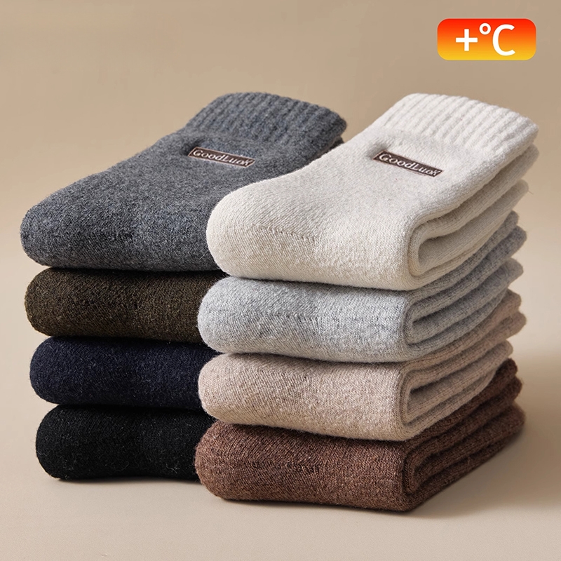 厚袜子男秋冬款加绒加厚中筒袜保暖毛圈袜冬天睡眠地板袜男士长袜