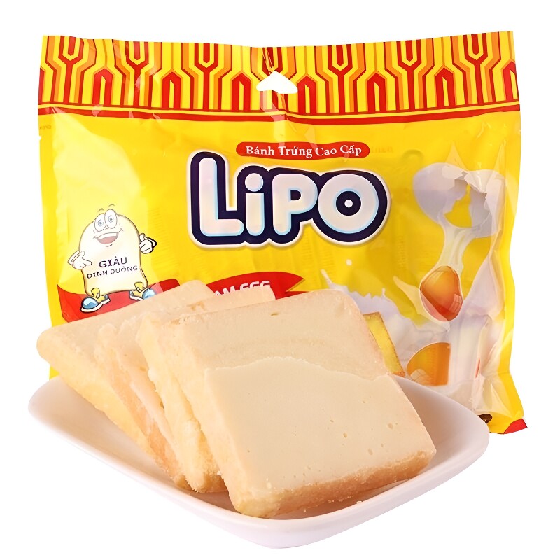 官旗直售Lipo面包干饼干组合越南进口小零食休闲食品小包装榴莲
