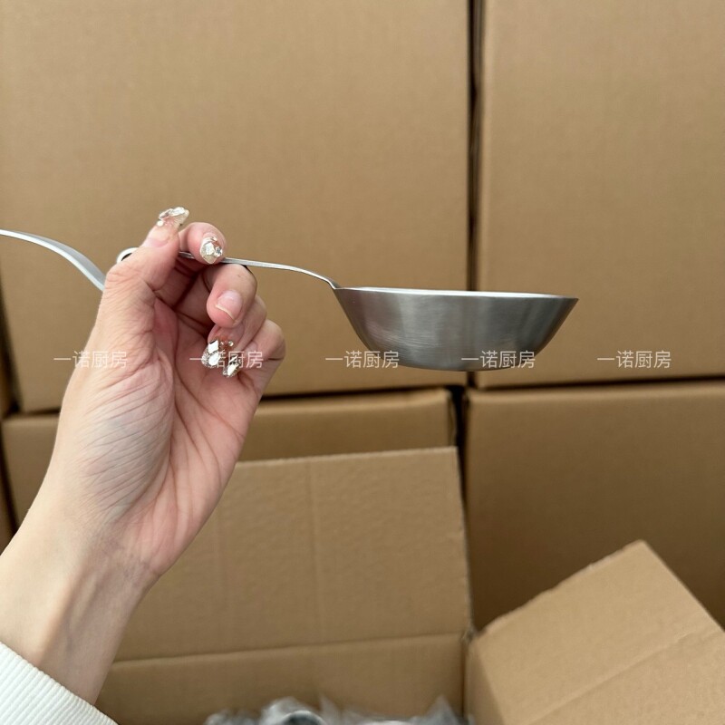 一诺厨房304不锈钢挂壁勺火锅勺子防滑防烫大汤勺长柄创意麻辣烫图片