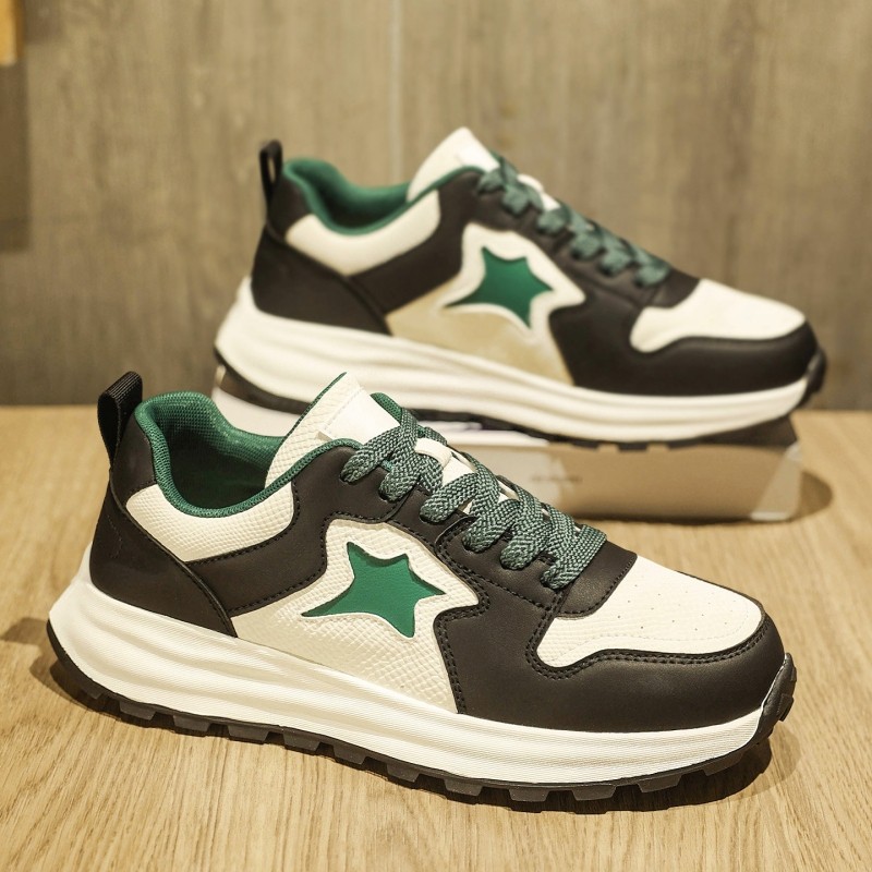 冬季男鞋2025新款软底舒适不累脚运动厚底板鞋休闲学生作训鞋,流行男鞋,时尚休闲鞋,淘宝优惠券,粉丝福利购,淘宝优惠卷