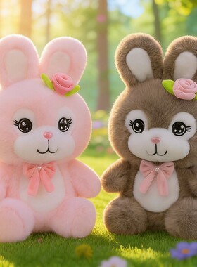 可爱软萌乖乖兔毛绒公仔生日礼物