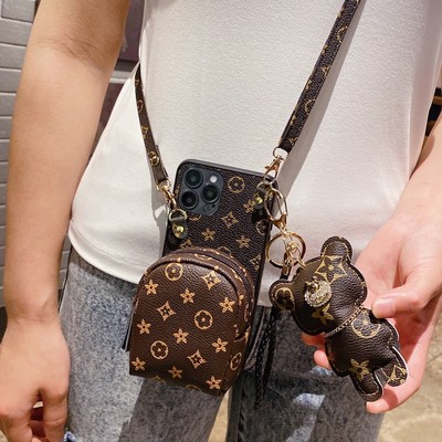 复古斜跨零钱包手机壳