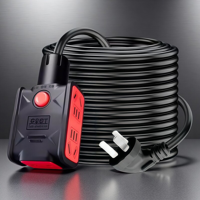 4平方加粗线延长线电动车充电插线板4000W电源纯铜插座大功率防