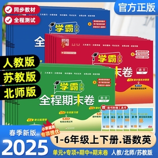 期末冲刺进阶培优达标测试真题模拟试卷 同步复习单元 25春24秋经纶小学学霸全程期末必刷卷一二三四五六年级上下册 人教北师苏教版