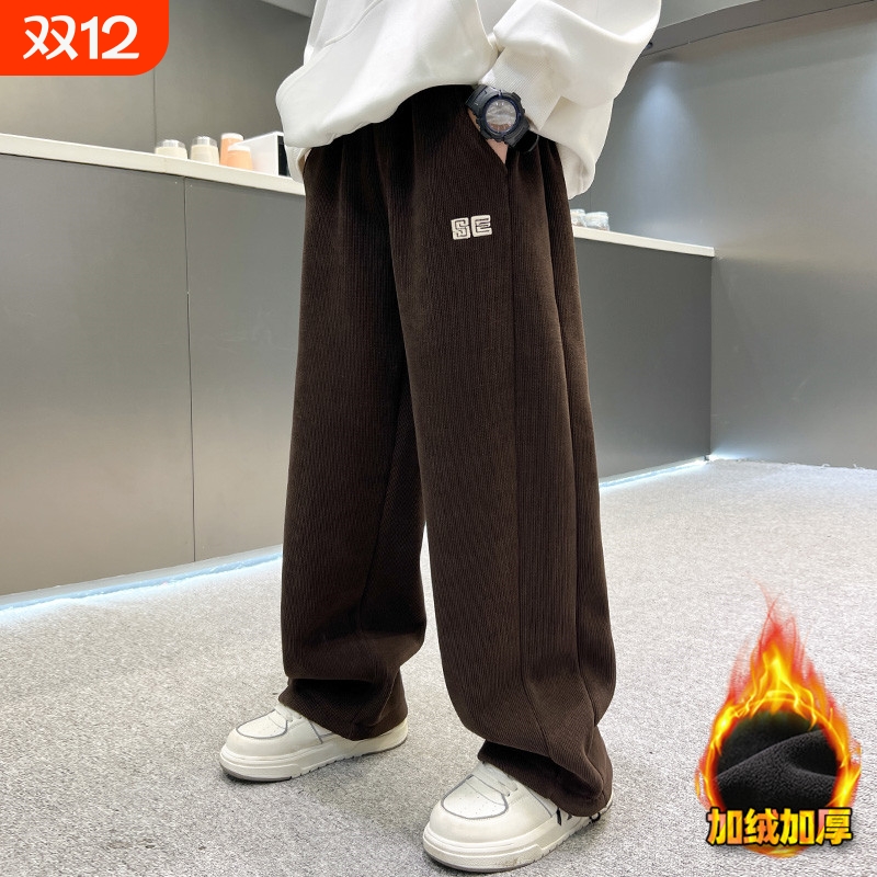 新款长裤中大童秋冬休闲裤阔腿裤