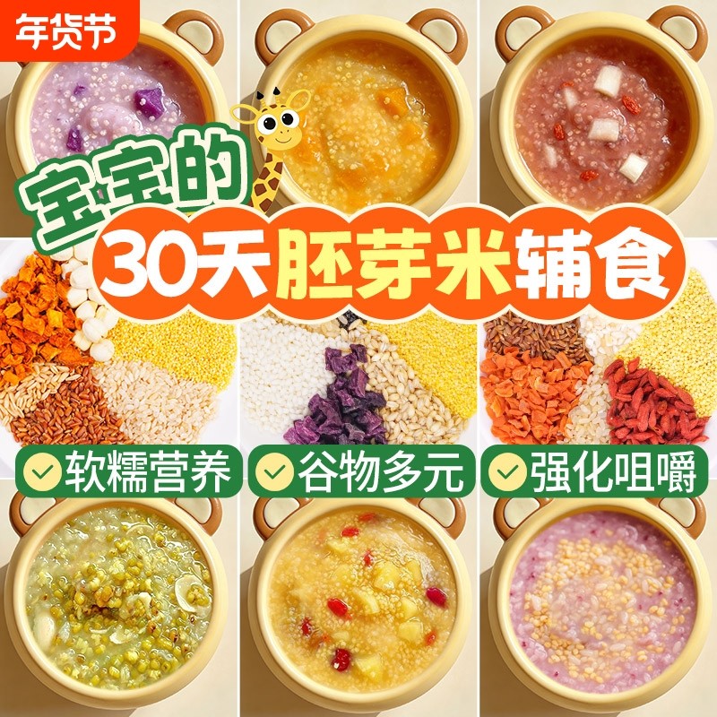 宝宝儿童营养粥早餐粥小包装调理脾胃五谷杂粮粥养胃辅食食材30天