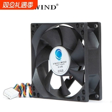 8cm机箱风扇4针线pwm温控调速台式机电脑cpu风扇8025静音散热