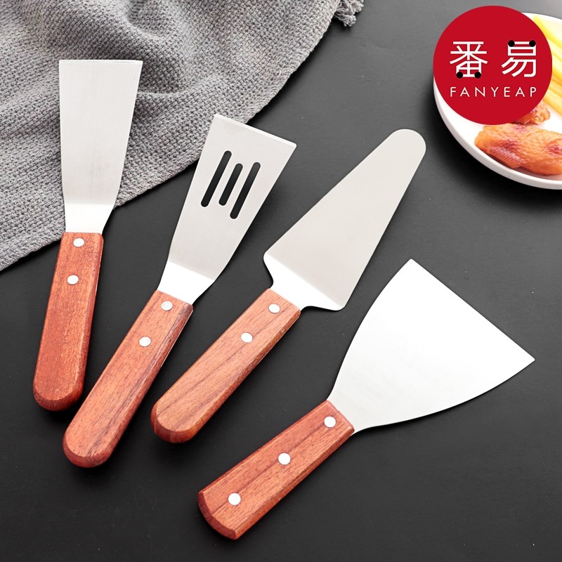 煎铲/木柄A1pl000-煎饼果子煎蛋食物铲摆摊家用厨房工具扒铲