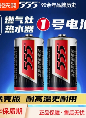 555大号铁壳电池优质高性能1号D型1.5V一号R20热水器天然气煤气燃气灶电池耐高温手电筒无汞环保干电池