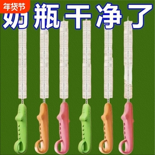 超长便携鳄鱼吸管刷加粗加长奶瓶水杯清洁刷细长硅胶吸管杯刷杯子