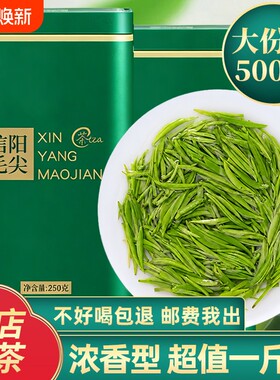 毛尖茶叶绿茶信阳毛尖2026新茶高山绿茶嫩芽茶浓香型散装罐装500g