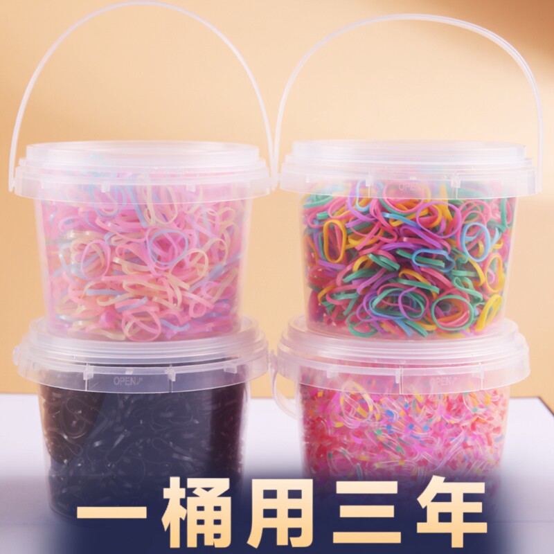 加厚一次性小皮筋儿童女童宝宝扎头发发圈彩色头绳不伤发橡皮筋女