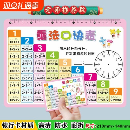 九九乘法除法口诀表学习背诵神器