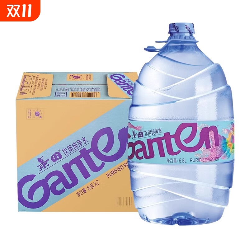 景田6.8L饮用天然水|千人加购