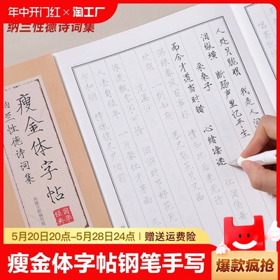 李清照诗词瘦金体硬笔字帖练字帖